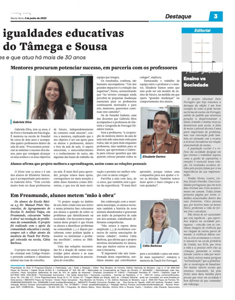 Jornal Imediato_tamega e sousa Teach For Portugal